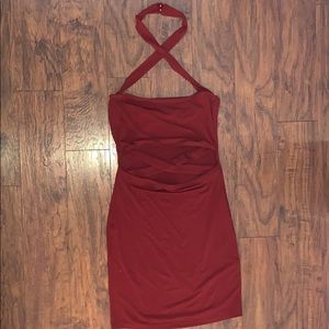SHEIN burgundy dress